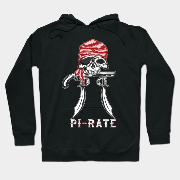 Funny Pi Day Quote | Pi Rate Design | is Pi Rate Pi Day Hoodie by Estrytee